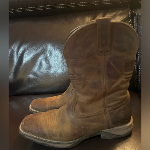 Youth Ariat Patriotic Cowboy Boots youth size 5.0, Brown - Picture 6 of 6